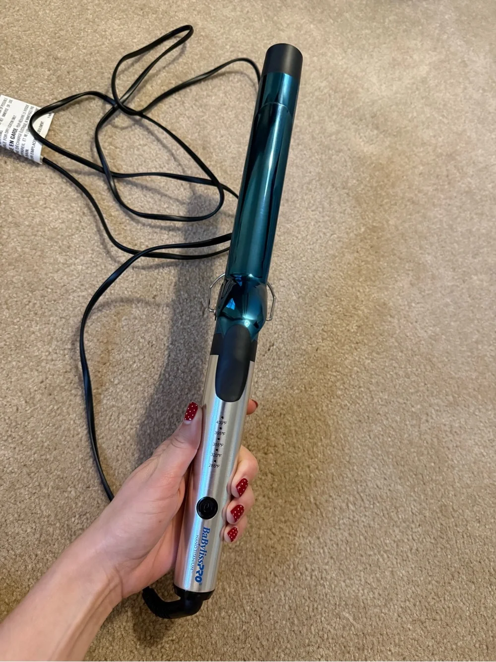BaBylissPro Titanium XL Spring Curling Iron
